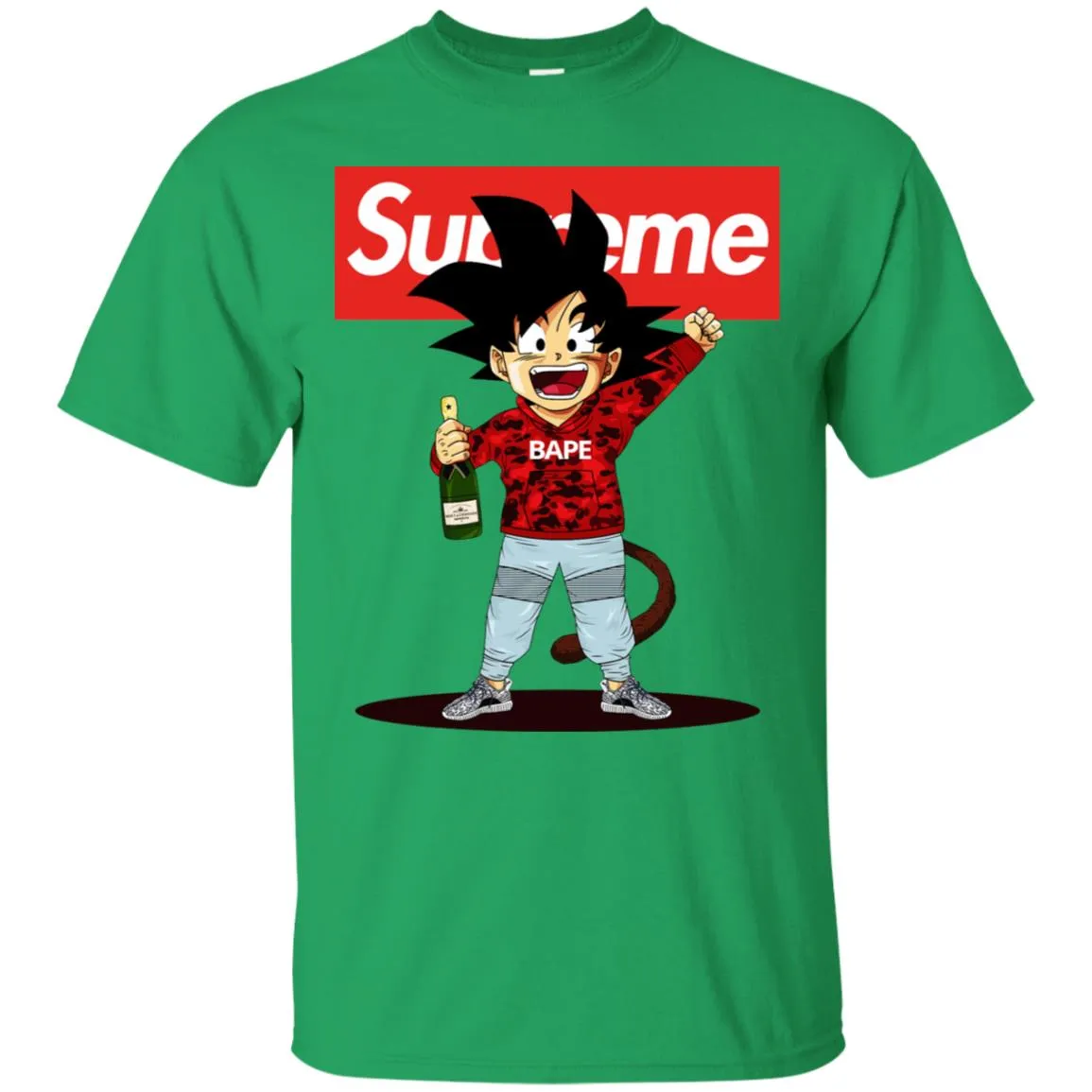 Supreme Songoku T-shirt Men Cotton T-Shirt