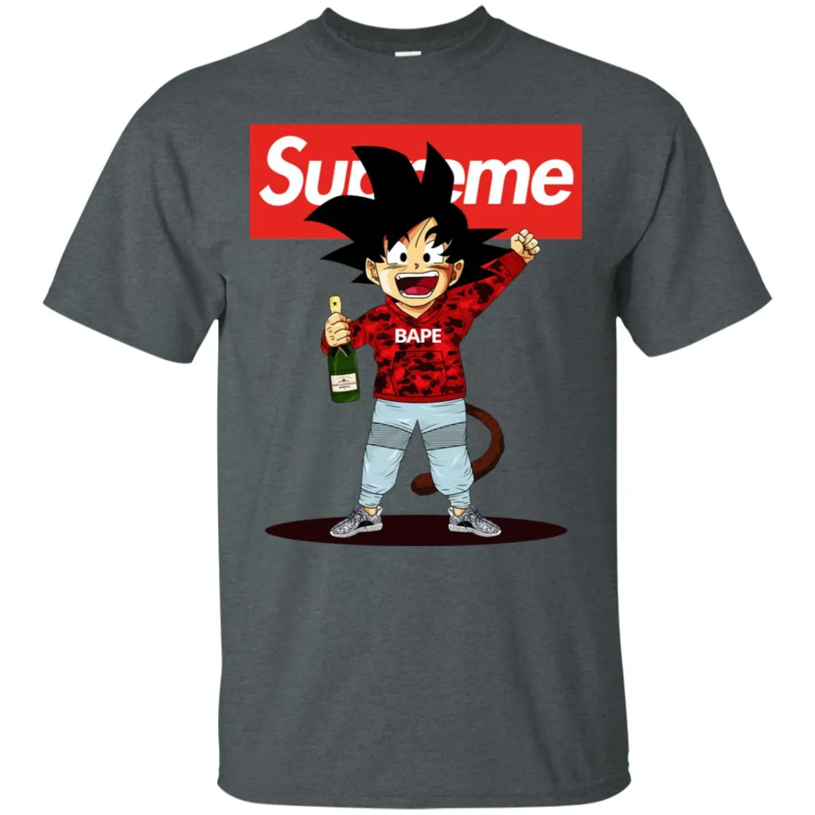 Supreme Songoku T-shirt Men Cotton T-Shirt