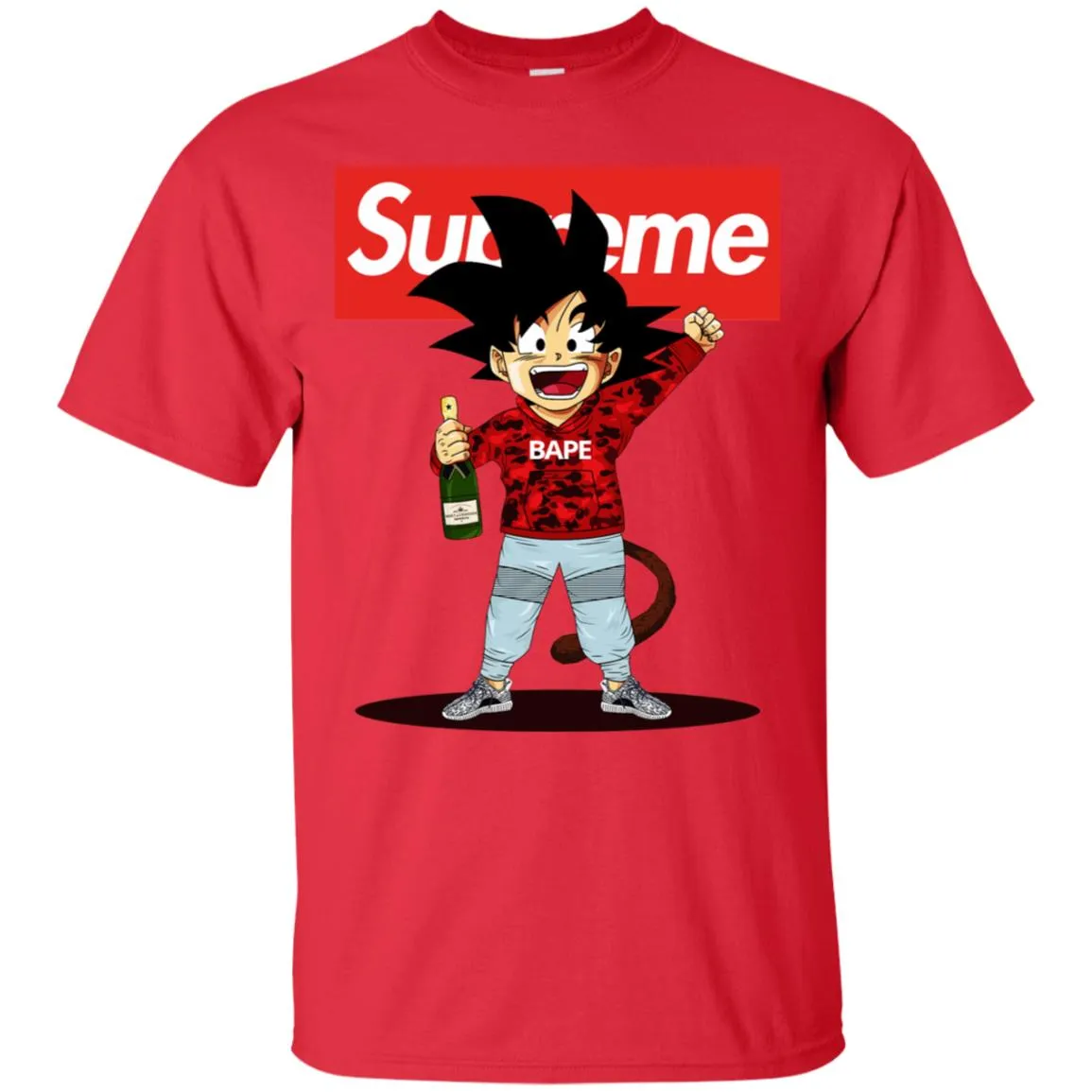 Supreme Songoku T-shirt Men Cotton T-Shirt