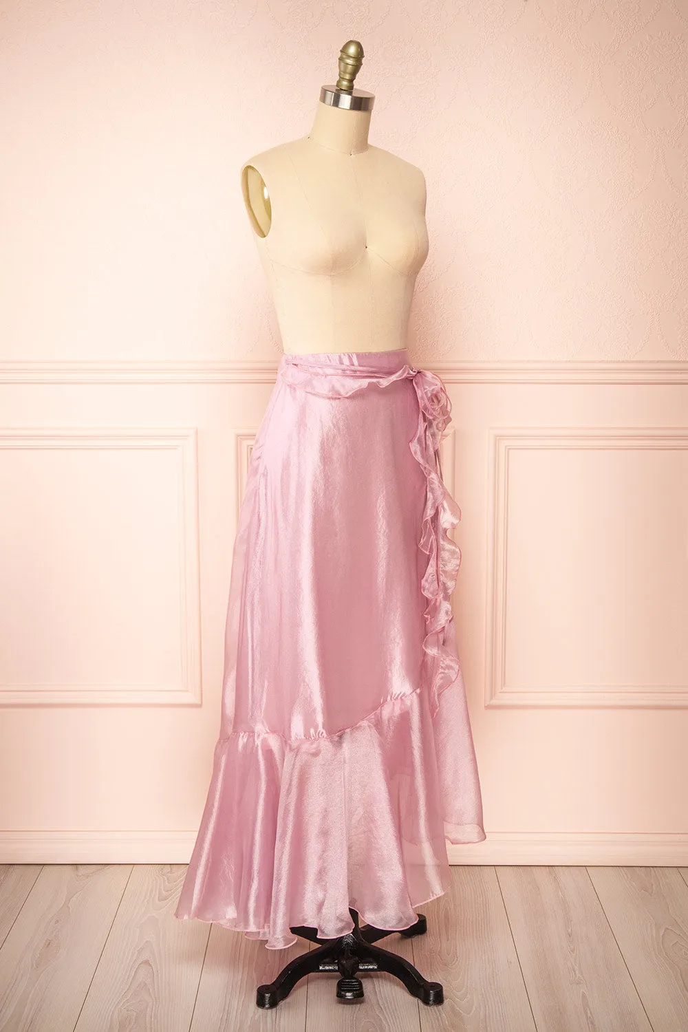 Syrena | Asymmetrical Lilac Maxi Skirt