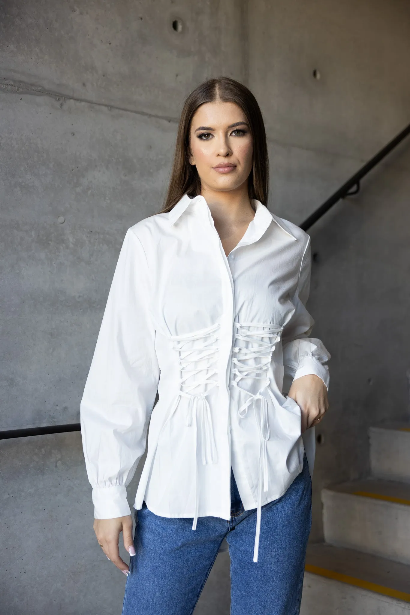 The Crescent Alegra Lace Shirt