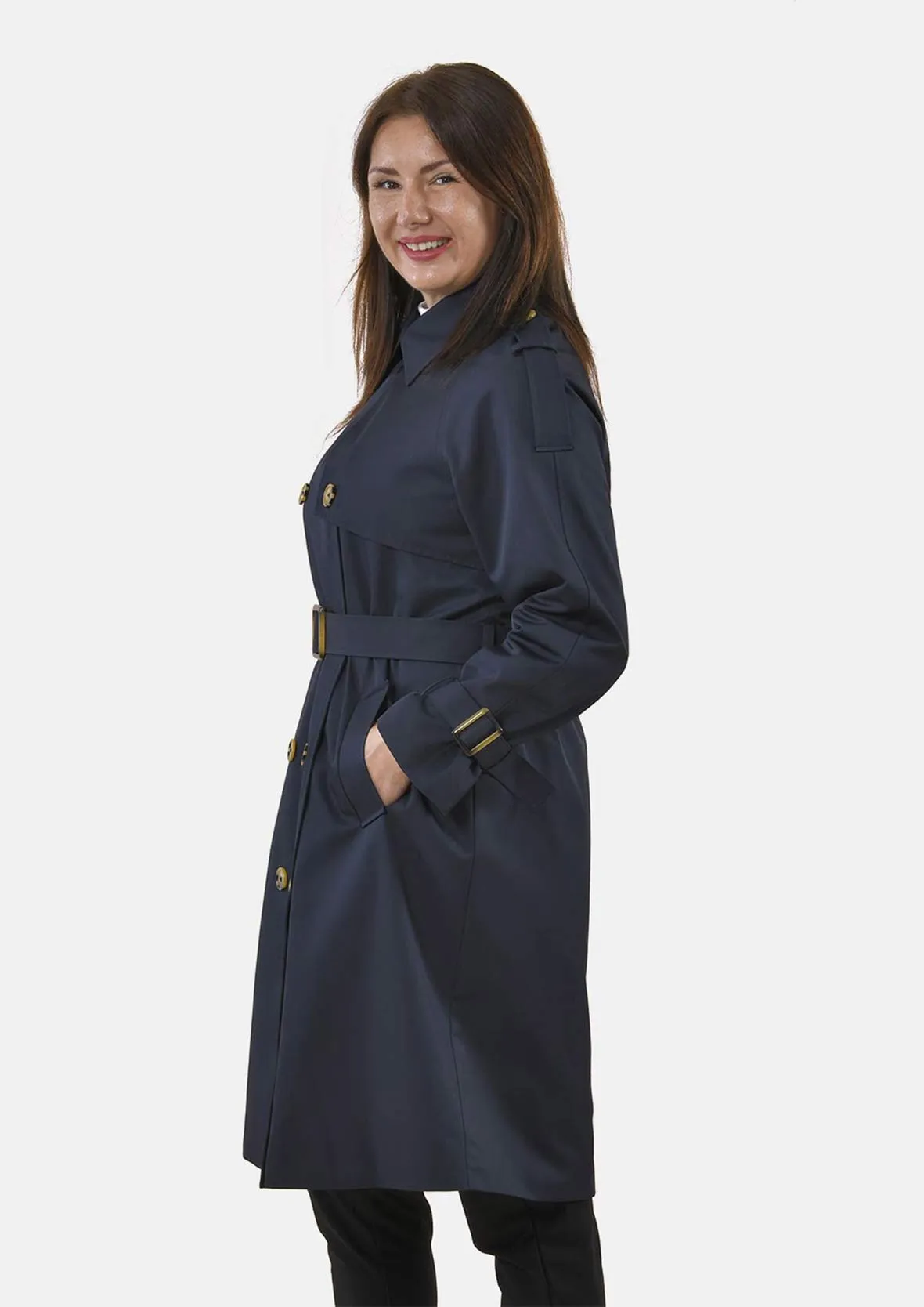 Trench Coat With Side Pockets