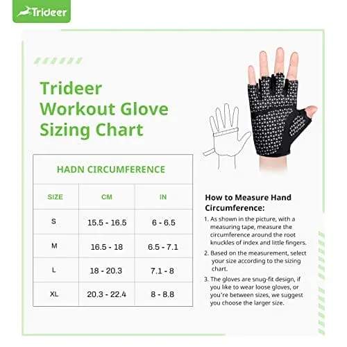 Trideer Workout Gloves for Men and Women, Lightweight Weight Lifting Gym Gloves for Cycling, Exercise, Weightlifting, Fitness, Training, Climbing, and Rowing, Full Palm Protection and Breathable