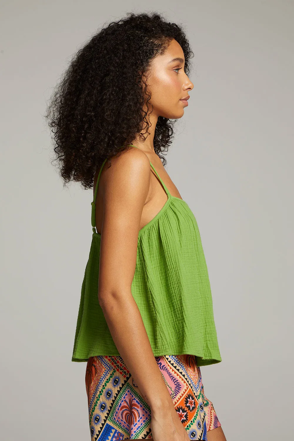 Tropical Piquant Green Top