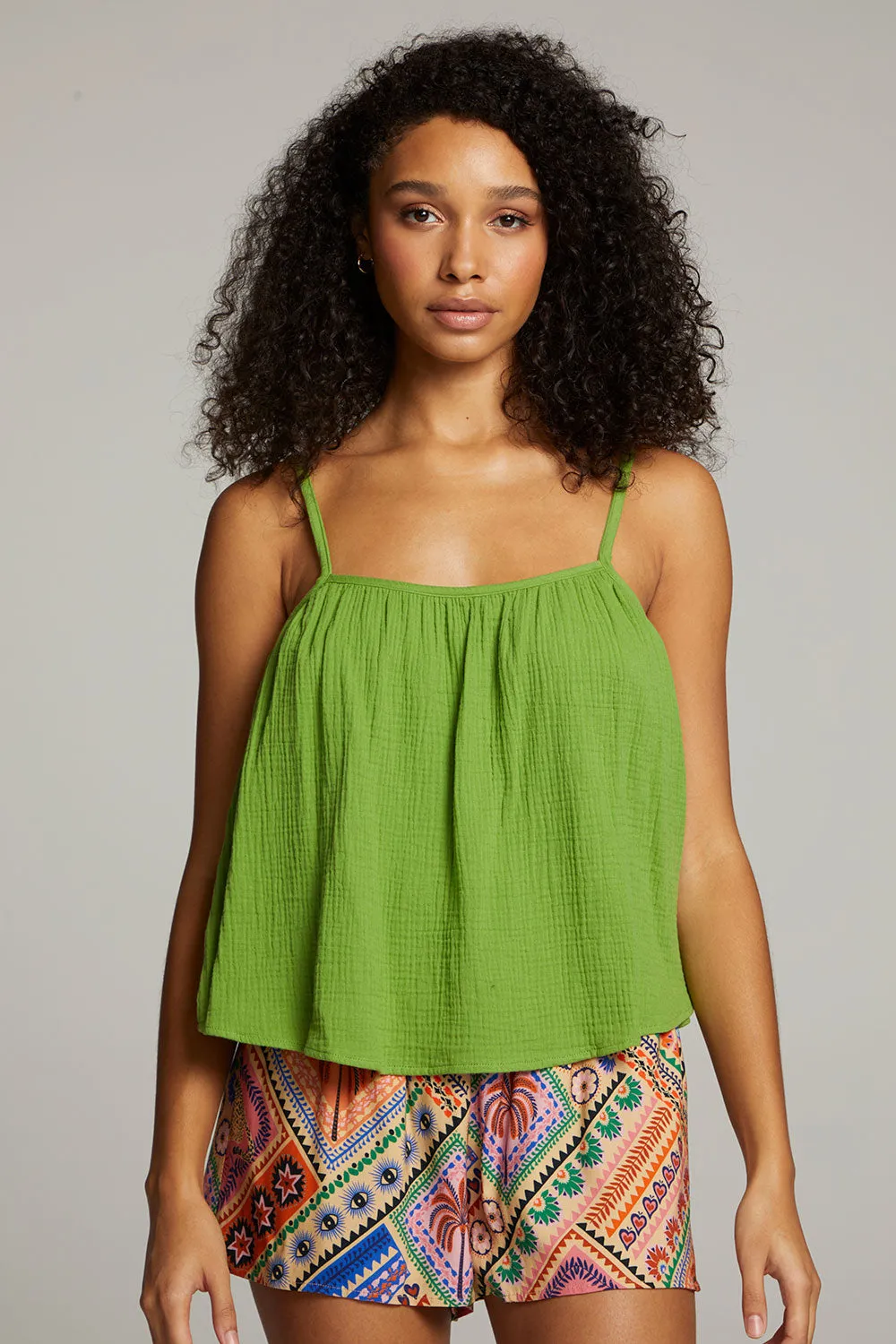 Tropical Piquant Green Top