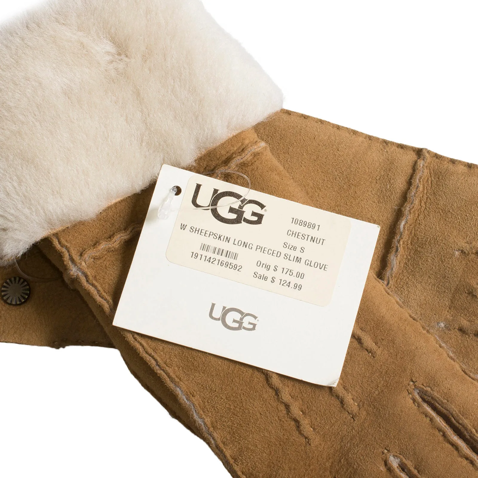 UGG Sheepsken Long PCD Slim Chestnut Gloves - Women's