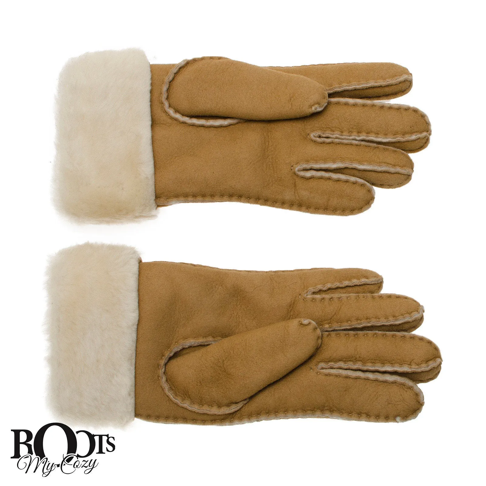 UGG Sheepskin Classic Turn Cuff Chestnut Gloves - Women's