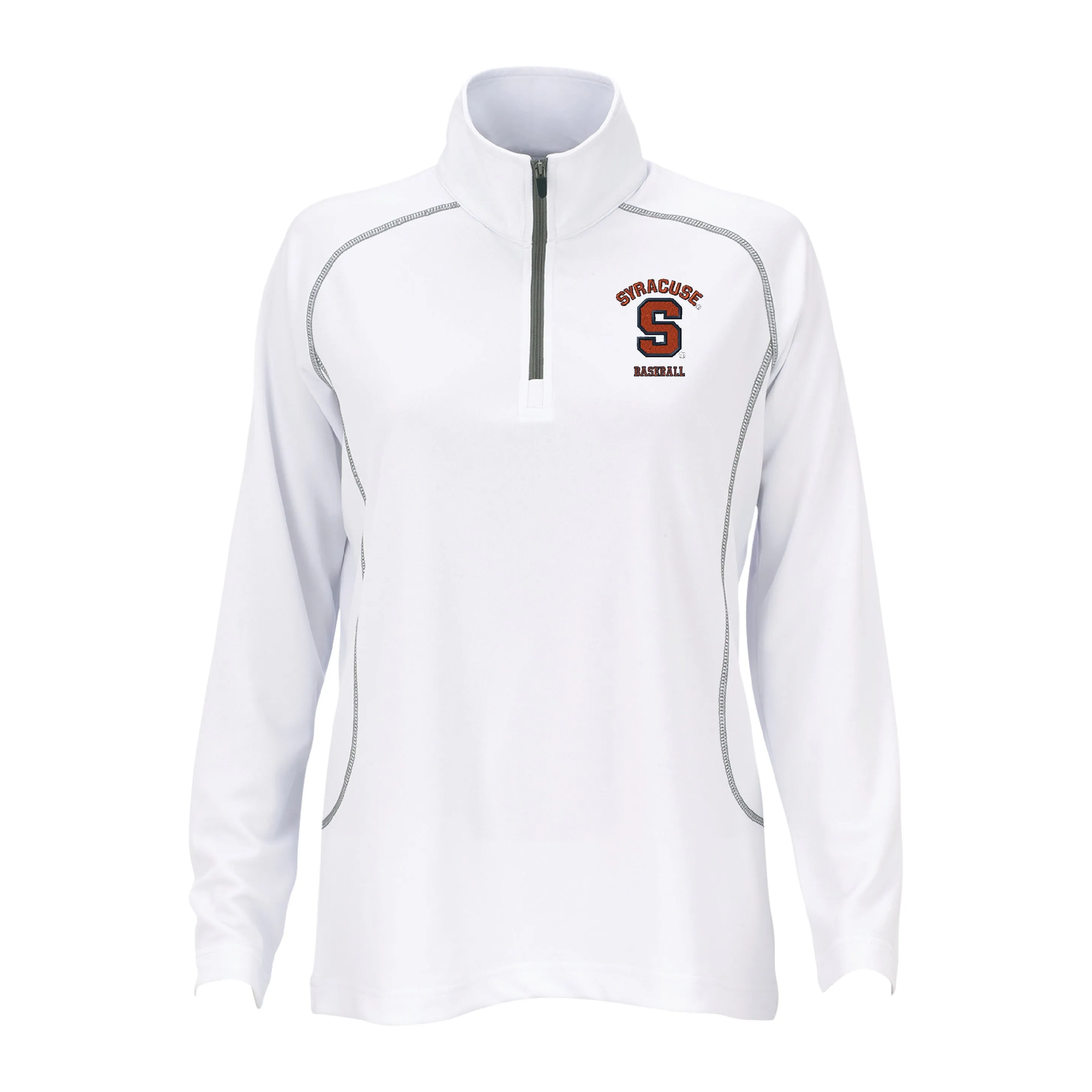 Vansport Ladies Syracuse Baseball Twill Knit 1/4 Pullover