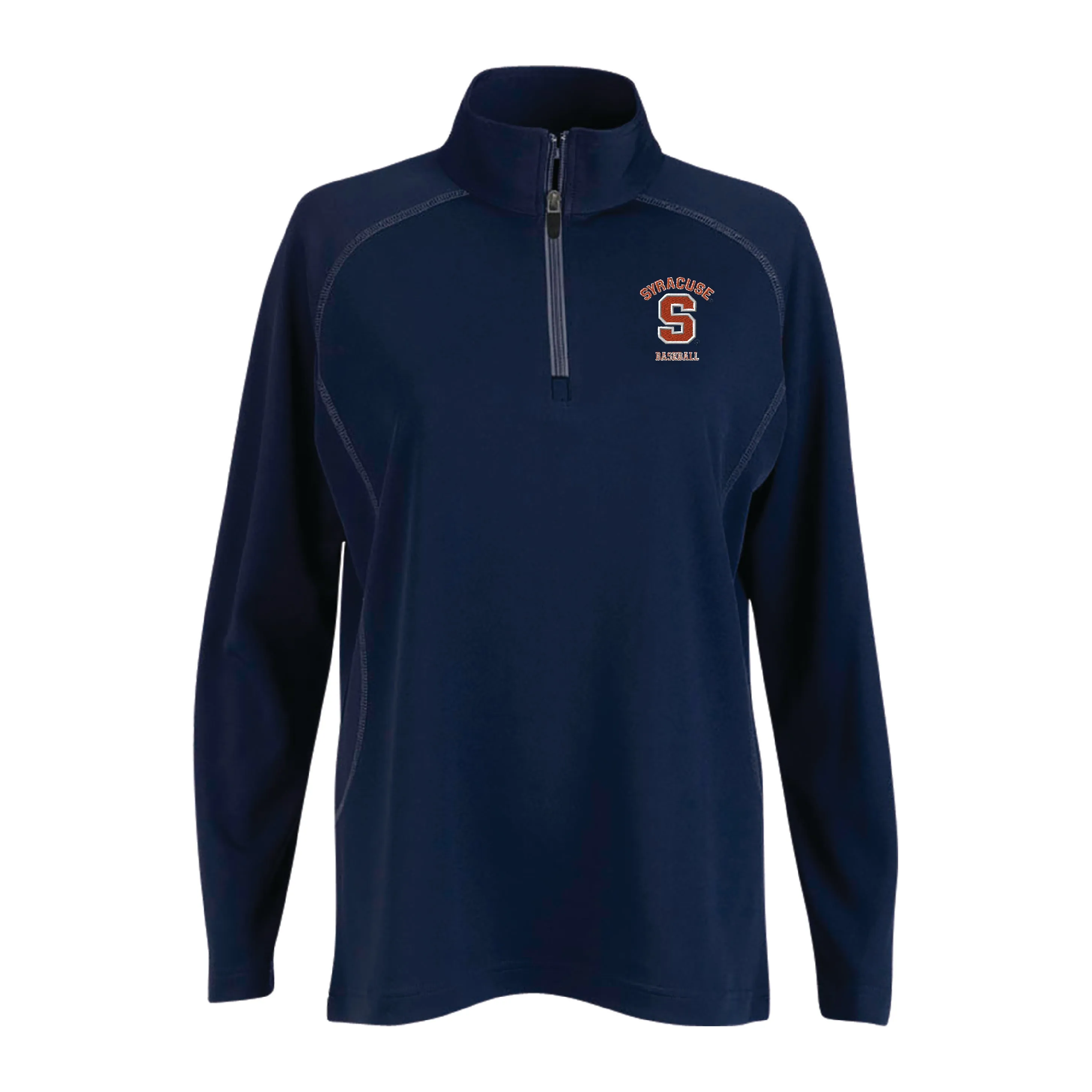 Vansport Ladies Syracuse Baseball Twill Knit 1/4 Pullover