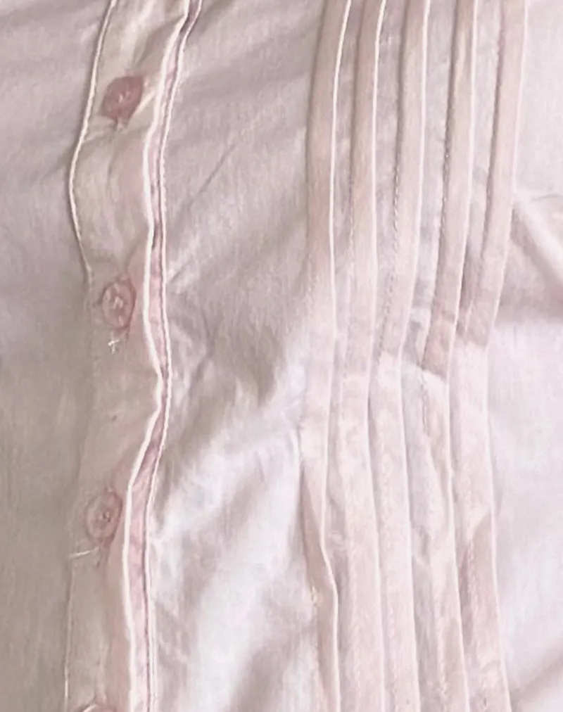 Wilmot Blouse in Light Pink Poplin