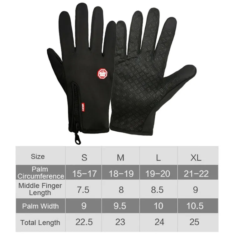 Winter Outdoor Riding Sports Waterproof Touch Screen Glove, Size: L(H043 Purple)