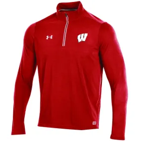 Wisconsin Badgers Under Armour Sideline On Field 1/4 Zip Light Pullover Jacket