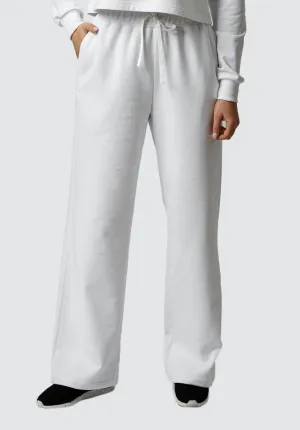 Women's Wide Leg Sweatpants | White