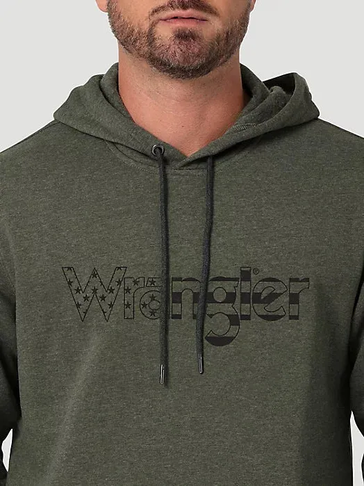 Wrangler Green Stars and Stripes Logo Hoodie