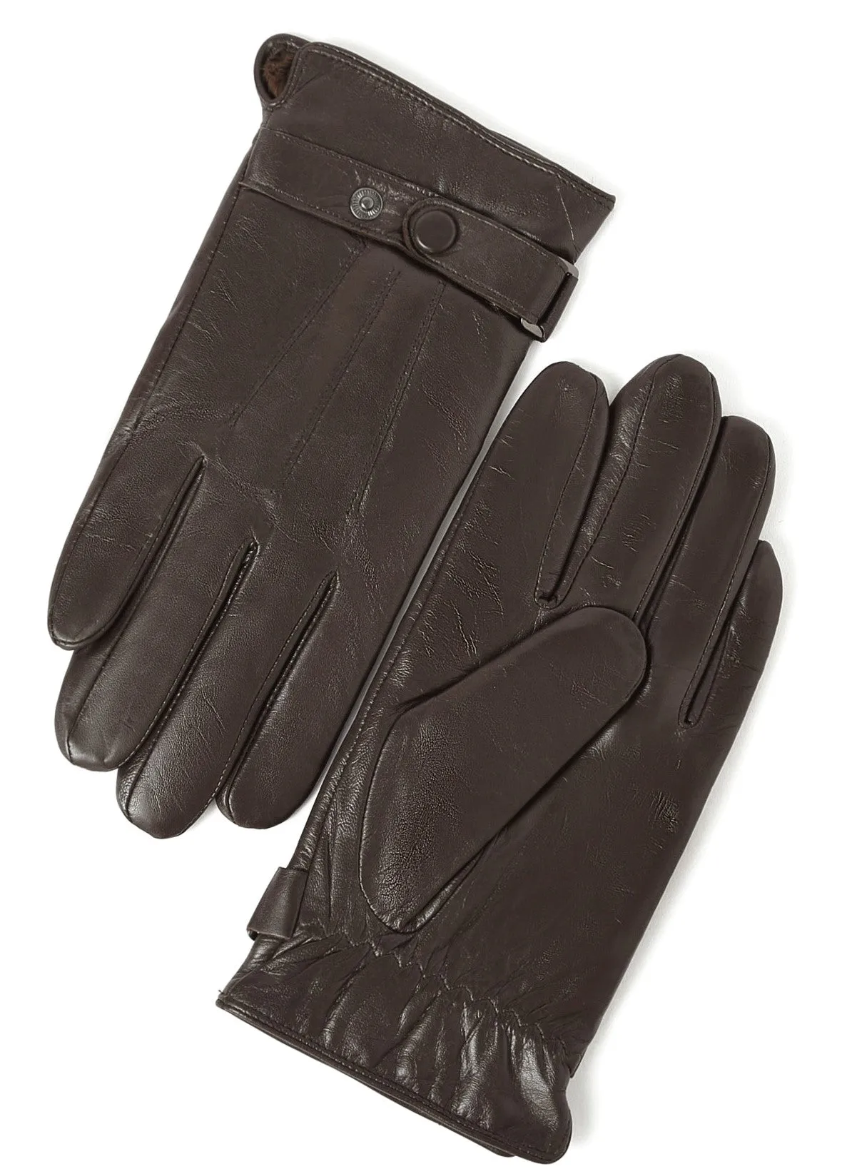 YISEVEN Men's Warm Genuine Lambskin Leather Gloves