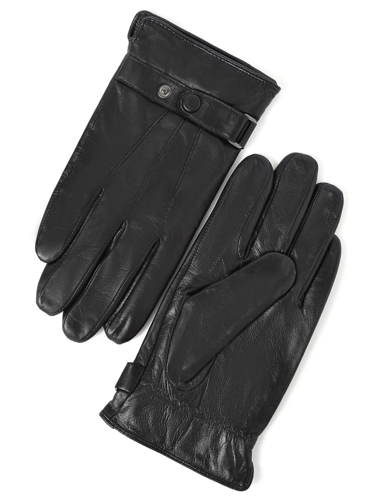 YISEVEN Men's Warm Genuine Lambskin Leather Gloves