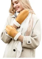 YISEVEN Women's Chic Sheepskin Shearling  Gloves(Mittens)