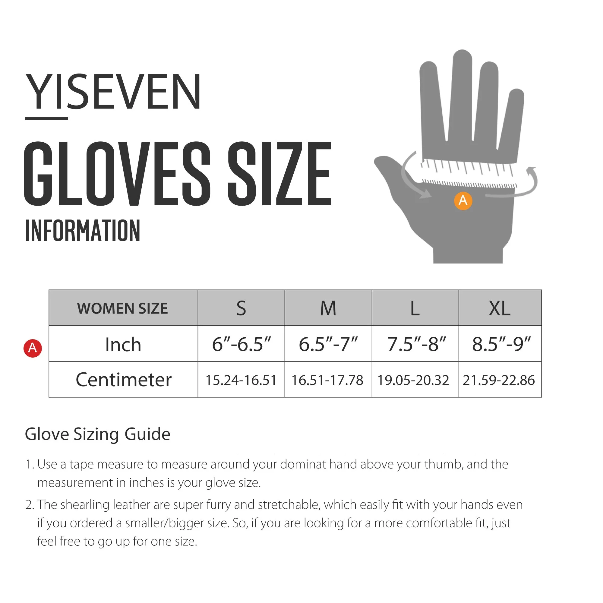 YISEVEN Women's Sheepskin Shearling Leather GLoves(Mittens)