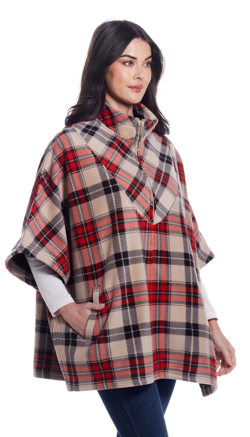 ZIP FLEECE PONCHO