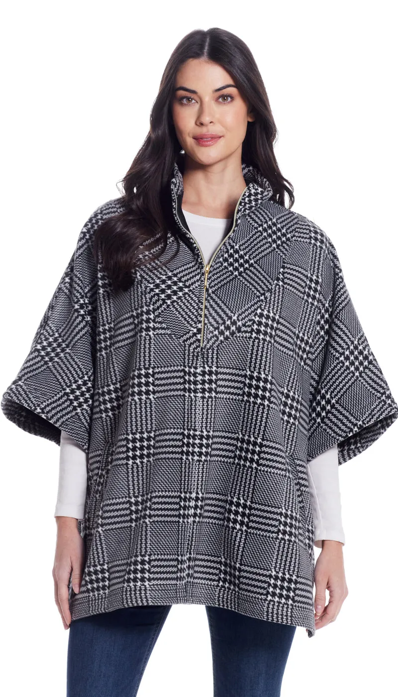 ZIP FLEECE PONCHO