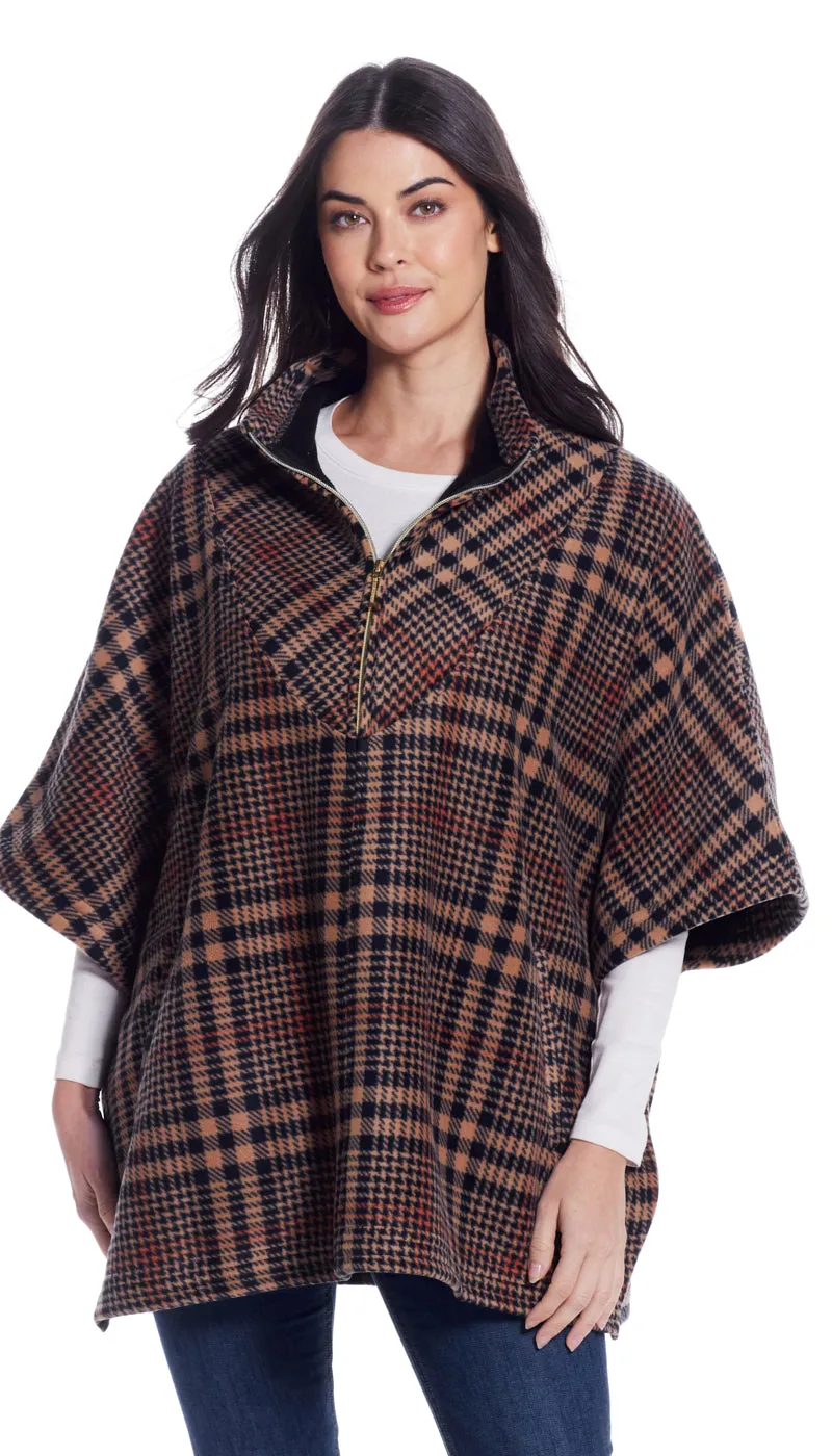 ZIP FLEECE PONCHO