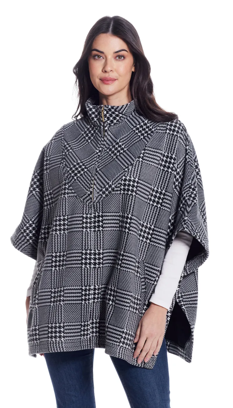 ZIP FLEECE PONCHO